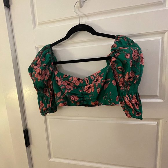 SOLD: NOT ON POSHMARK -  Floral Miami Zara Crop Top - Picture 2 of 4